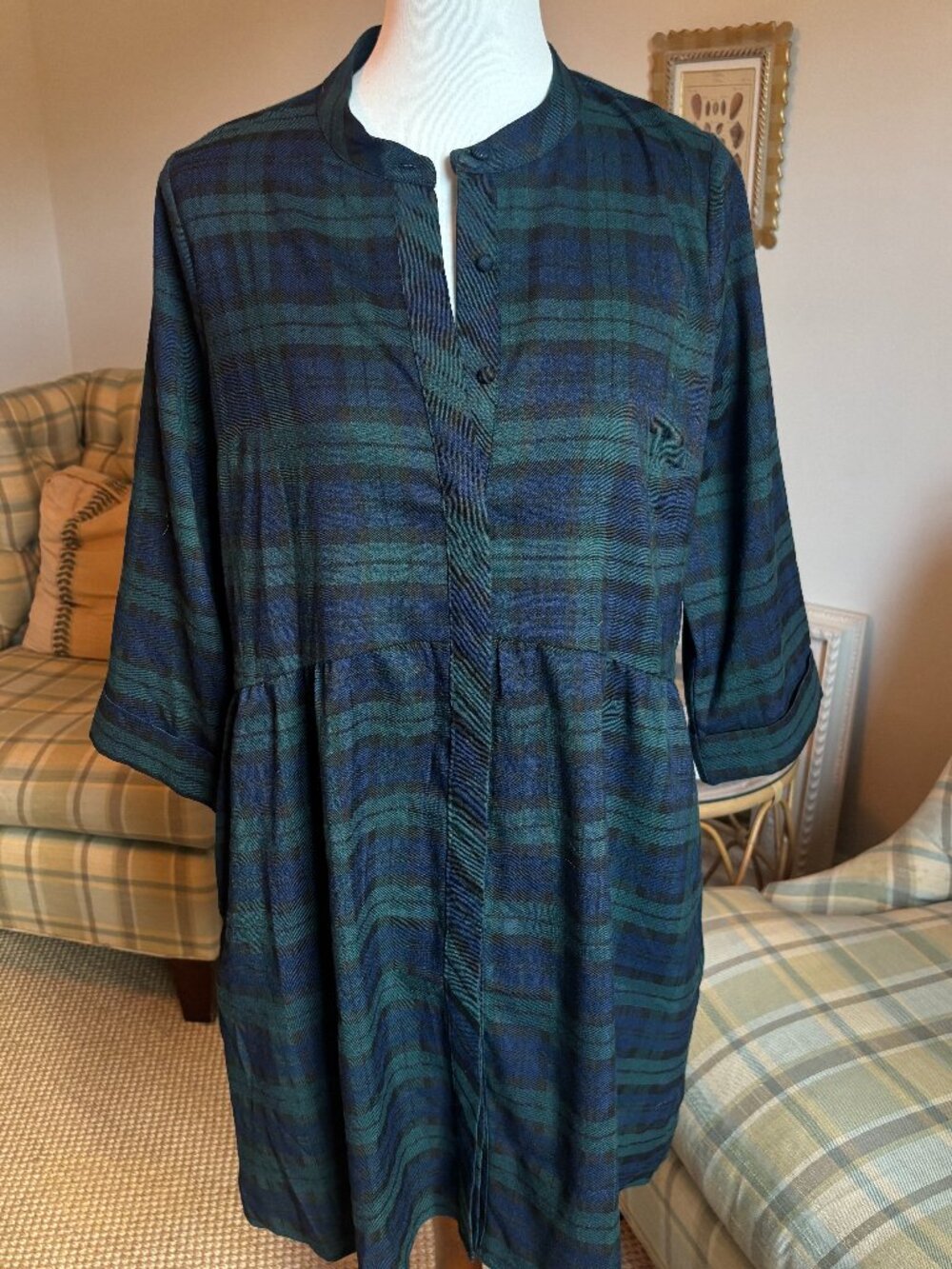 Tuckernuck Black Watch Plaid Mini Dress